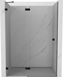 Mexen Lunar balra nyíló, 140 cm-es zuhanyajtó, átlátszó, fekete - 834-140-000-70-00-L