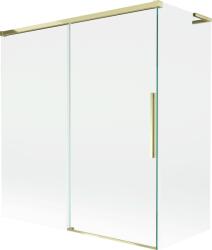 Mexen Rox L két-ajtós kádparaván 150 + 70 x 150 cm, átlátszó, arany - 8C9L-150-070-50-00