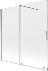Mexen Velar 2-részes elhúzható fürdőkádparaván 160 x 150 cm, átlátszó, króm - 896-160-000-01-01