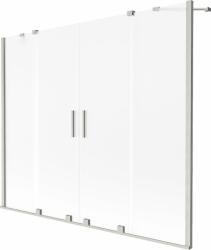 Mexen Velar Duo kétszárnyú toló kádkabin 200 x 150 cm, zúzmara, kefe nikkel - 896-200-000-32-97