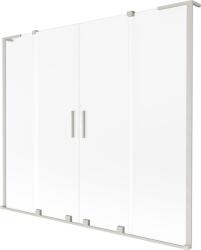 Mexen Velar L Duo 2-szárnyú toló kádparaván 180 x 150 cm, zúzmara, kefélt nikkel - 896-180-003-32-97