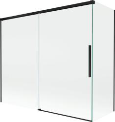 Mexen Rox kétszárnyú toló fürdőkádkabin 180 + 80 x 150 cm, átlátszó, fekete - 8C9-180-080-70-00