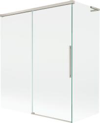 Mexen Rox L fürdőkádparaván, 2-szárnyú tolóajtó, 140 + 70 x 150 cm, átlátszó, matt nikkel - 8C9L-140-070-97-00