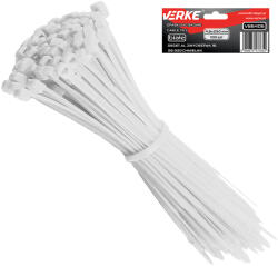 VERKE Coliere de plastic 4, 8x250mm albe 100buc 66463 (V86406)
