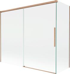 Mexen Rox 2-szárnyú tolózuhany paraván 180 + 80 x 150 cm, átlátszó, csiszolt réz - 8C9-180-080-65-00