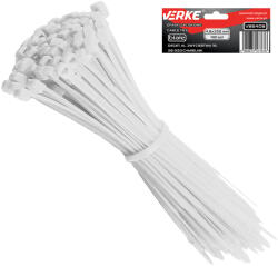 VERKE Coliere de plastic 4, 8x350mm albe 100buc 66465 (V86408)