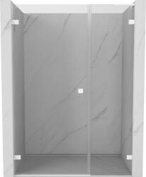 Mexen Lunar-B L zuhanyajtó, balra nyíló, 130 cm, átlátszó, fehér - 832SL-130-050-20-00-L
