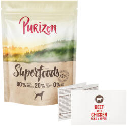 Purizon 100g Purizon Superfoods marha csirkével, borsóval és almával száraz macskatáp
