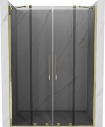 Mexen Velar Duo tolóajtós zuhanyajtó 160 cm, grafit, arany - 871-160-000-42-50