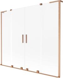 Mexen Velar L Duo 2-szárnyú kádparaván toló, 170 x 150 cm, fagy, csiszolt réz - 896-170-003-32-65