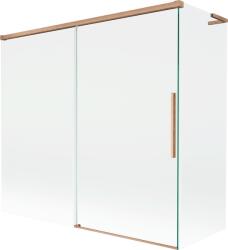 Mexen Rox L 2-szárnyas, eltolható fürdőkád paraván 170 + 80 x 150 cm, átlátszó, csiszolt réz - 8C9L-170-080-65-00
