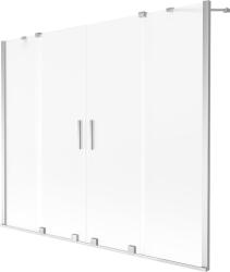 Mexen Velar Duo 2-szárnyú toló kádparaván 180 x 150 cm, jégvirág, króm - 896-180-000-32-01
