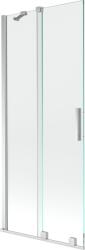 Mexen Velar 2-paneles, toló kádparaván 85 x 150 cm, átlátszó, króm - 896-085-000-01-01