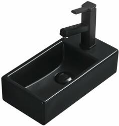 Mexen Inez balra szerelt mosdókagyló 40 x 20 cm, fekete matt - 21484085L