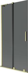 Mexen Velar L 2-szárnyú zuhanyfal 95 x 150 cm, grafit, arany, kefe - 896-095-003-41-55