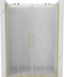 Mexen Velar Duo toló zuhanyajtó 150 cm, fagyott, arany kefélt - 871-150-000-32-55