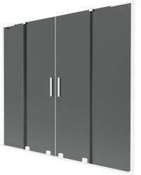 Mexen Velar L Duo kádparaván 2-szárnyas toló 200 x 150 cm, grafit, fehér - 896-200-003-42-20