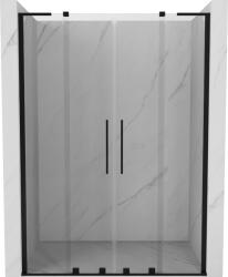 Mexen Velar L Duo tolóajtós zuhanyajtó 150 cm, átlátszó, fekete - 871-150-003-02-70