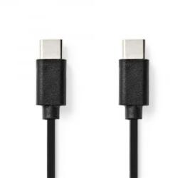 Nedis USB-C - USB-C kábel 60W 1m fekete (CCGL60700BK10) (CCGL60700BK10)