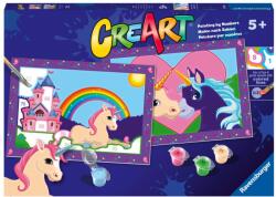 Ravensburger - CreArt pictura pe numere pentru copii 2 sabloane cu unicorni magici - RVSPBN23558 (RVSPBN23558)