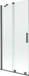 Mexen Velar 2-szárnyú eltolható kádparaván 95 x 150 cm, átlátszó, gun szürke kefélt - 896-095-000-01-66
