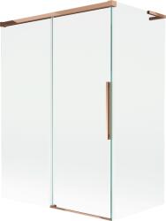 Mexen Rox L kétpaneles, 120 + 70 x 150 cm-es eltolható kádparaván, átlátszó, rózsaarany - 8C9L-120-070-60-00