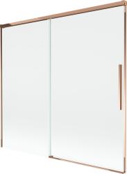 Mexen Rox kétszárnyú, széthúzható kádparaván 170 x 150 cm, átlátszó, rózsaarany - 8C9-170-001-60-00