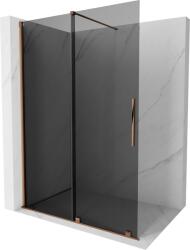 Mexen Velar toló zuhanyfal Walk-in 160 x 200 cm, grafit 8 mm, rózsaarany - 871-160-000-43-60