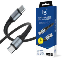 3mk Protection 3mk Hyper Cable N-SZÉRIA USB-C / USB-C 3m PD 3.0 QC 3.0 48V / 5A 240W - fekete