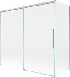 Mexen Rox kétszárnyú tolható fürdőkád paraván 160 + 80 x 150 cm, átlátszó, matt nikkel - 8C9-160-080-97-00