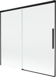 Mexen Rox kétszárnyú eltolható fürdőkádparaván 170 x 150 cm, átlátszó, fekete - 8C9-170-001-70-00