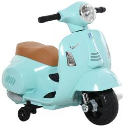 HomCom Elektromos gyerekmotor vespa, LED fénnyel, hanggal, 18-36 hónapos korú, türkiz
