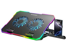 Wozinsky WDCX-A26 NitroCool RGB Gaming Laptop Hűtőpad - Fekete - dellaprint