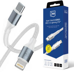 3mk Protection 3mk Hyper Cable N-SZÉRIA USB-C / Lightning 50cm PD 3.0 9V/3A 27W - fehér