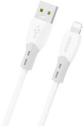 Dudao L25SL 30W USB-A - Lightning kábel puha szilikonfonattal 1m - fehér