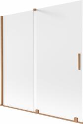 Mexen Velar 2-paneles toló zuhanyfal 160 x 150 cm, homokfúvott, selyemfényű réz - 896-160-000-31-65