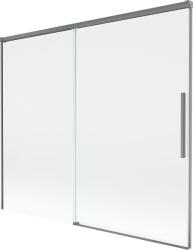 Mexen Rox 2-szárnyú, toló kádelválasztó 180 x 150 cm, átlátszó, szürke fém - 8C9-180-001-95-00