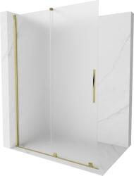 Mexen Velar Walk-in Zuhanyfal Tolóajtós 160 x 200 cm, Matt 8 mm, Arany - 871-160-000-33-50