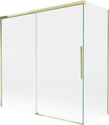 Mexen Rox kádparaván kétszárnyú toló 160 + 80 x 150 cm, átlátszó, arany - 8C9-160-080-50-00