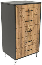  Hanah Home Komód Antracit Oak Planet (854KLN3402)