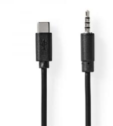 Nedis USB-C - 3, 5mm Jack kábel 1m fekete (CCGL65950BK10) (CCGL65950BK10)