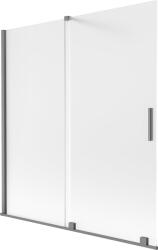 Mexen Velar 2-szárnyú csúszó zuhanyfal 150 x 150 cm, matt, fekete fém - 896-150-000-31-95