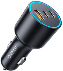 ORICO HyperDrive 165W USB-A + 2x USB-C autós töltő - fekete