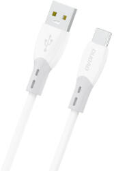 Dudao L25ST 5 A USB-A - USB-C kábel puha szilikonfonattal 1 m - fehér