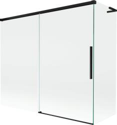 Mexen Rox L 2-paneles, toló kádparaván 180 + 80 x 150 cm, átlátszó, fekete - 8C9L-180-080-70-00
