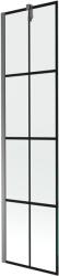 Mexen Next egyszárnyú kádparaván 50 x 150 cm, fekete rács, gun metal - 895-050-000-00-77-95