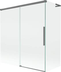 Mexen Rox L kádparaván 2 szárnyú tolóajtóval 150 + 70 x 150 cm, átlátszó, pisztoly szürke - 8C9L-150-070-95-00
