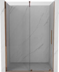 Mexen Velar 150 cm-es toló zuhanyajtó, átlátszó, rózsaarany - 871-150-000-01-60