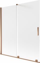 Mexen Velar 2-szárnyas tolóajtós fürdőkád paraván 150 x 150 cm, jégvirág, rózsaarany - 896-150-000-31-60