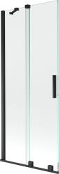 Mexen Velar kétrészes, eltolható fürdőkádparaván 85 x 150 cm, átlátszó, fekete - 896-085-000-01-70